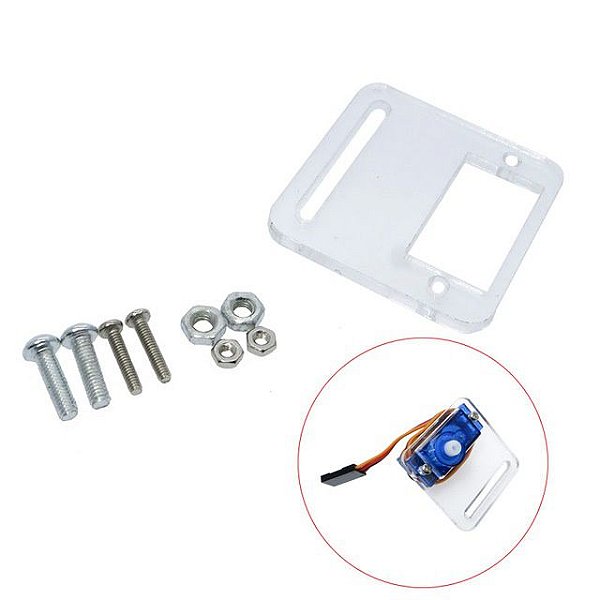 Suporte Acrílico para Micro Servo Motor SG90