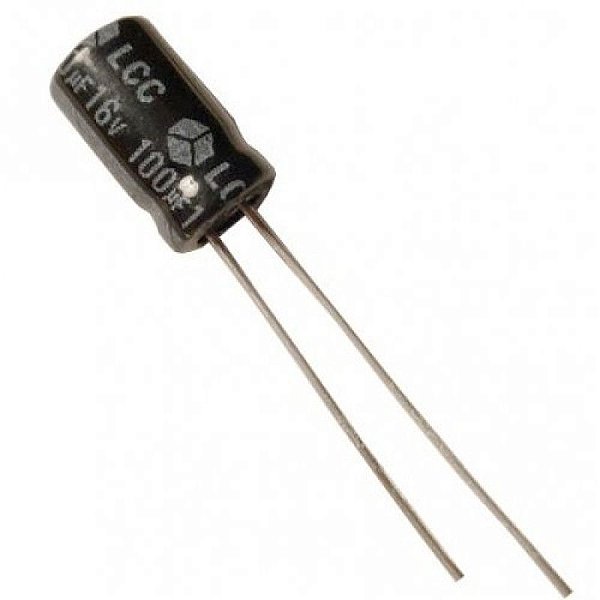 Capacitor Eletrolítico 100uF 16V