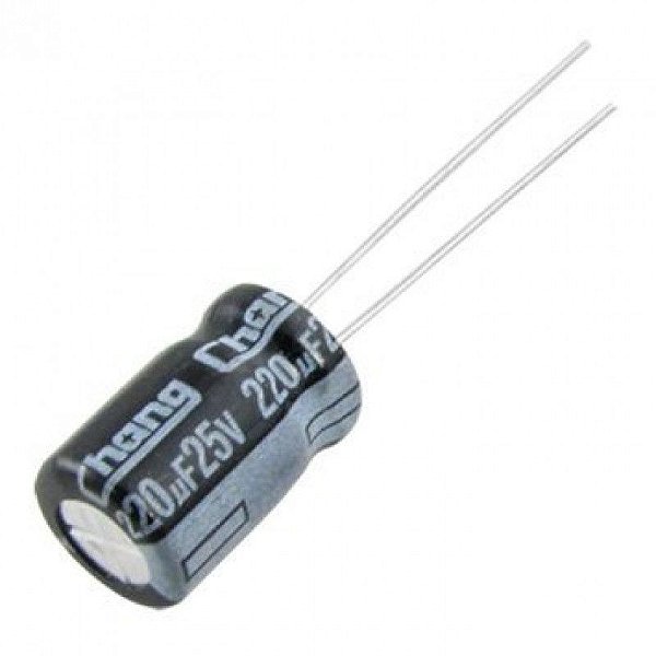 Capacitor Eletrolítico 220uF 25V