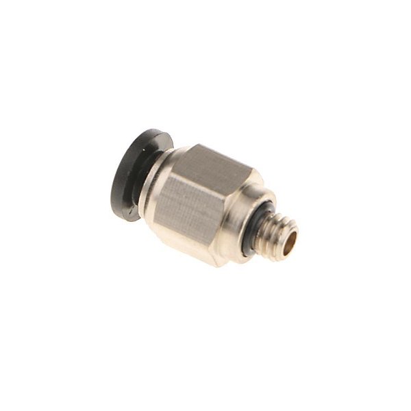 Conector Pneumático Inox Bowden PC4-M6 para Tubo PTFE 4mm