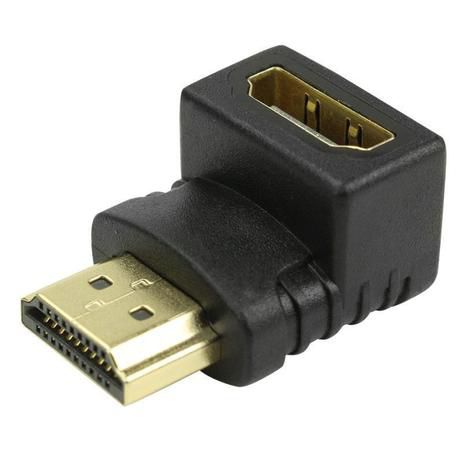 Adaptador HDMI Macho para HDMI Fêmea 90 Graus