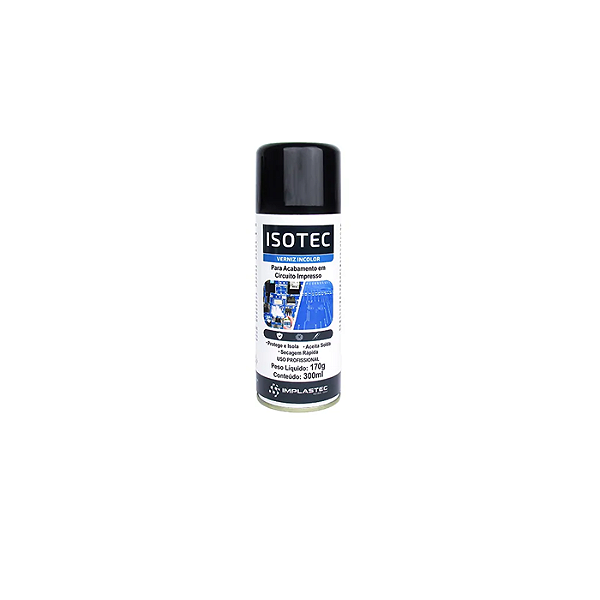 Verniz para PCI Placa de Circuito Impresso Aerossol Isotec 300ml