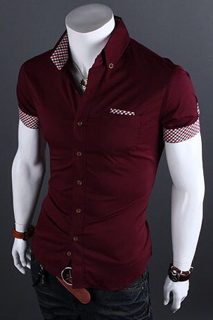 camisas slim manga curta