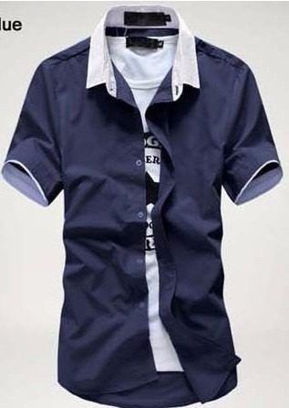 Camisa Social Manga Curta Slim Fit Diversas Cores