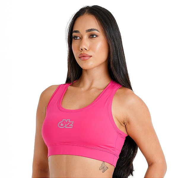 Top de Compressão Feminino Onnze Sports Alta Sustentação Pink