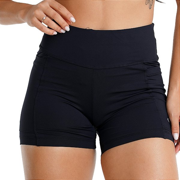 Shorts Meia Coxa de Compressão Feminino Onnze Sports Preto