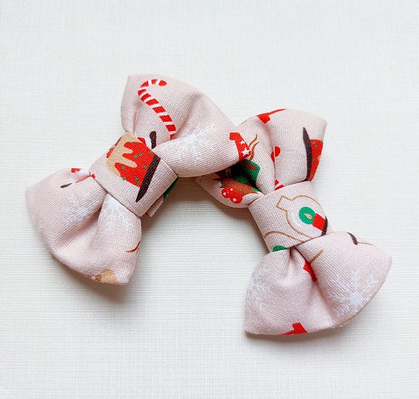 Par de laço para pet  Papai noel