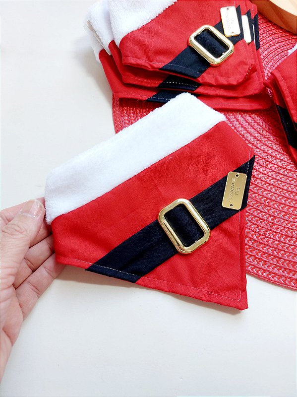 Bandana pet  Roupa de Papai noel