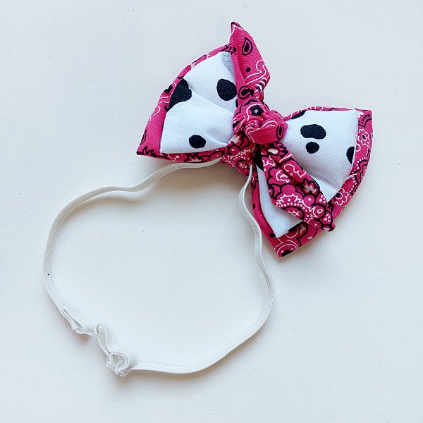 Laço tiara para pet pink da Boiadeira