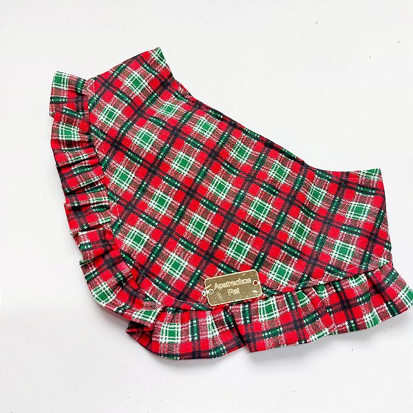 Bandana pet Xadrez de Natal