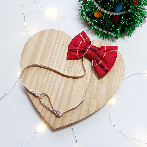 Laço tiara pet Natal