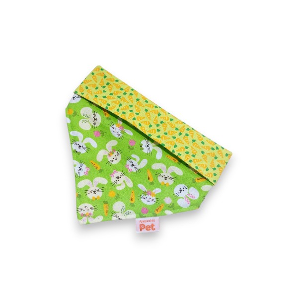 Bandana pet de Páscoa com cenourinhas