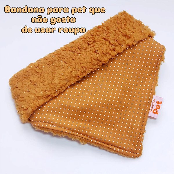 Bandana pet dupla face para Frio quentinha e versátil - Apetrechos pet