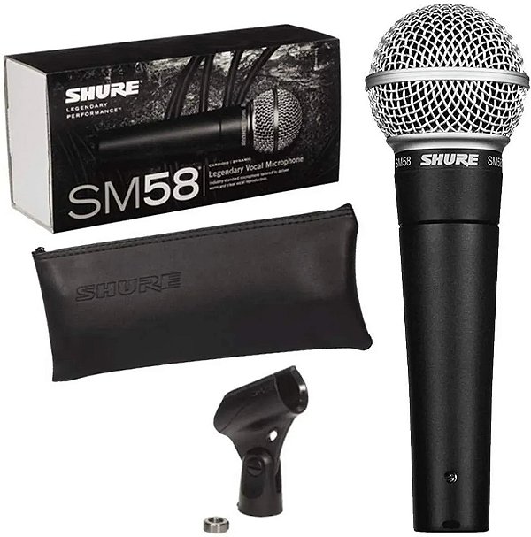 MICROFONE BASTÃO SHURE SM58 LC SM-58 - DE 1.390 POR 973,00 (30%OFF)
