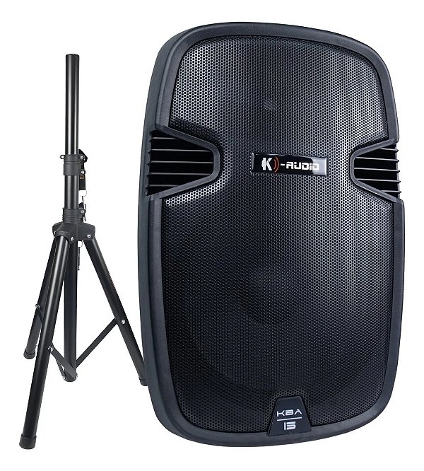 CAIXA ATIVA 15'' KADOSH KBA BLUETOOTH 350W RMS + TRIPÉ