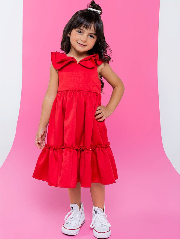 Vestido festa cetim vermelho Gabriela Aquarela - Petit Colorê - Loja  infantil, bebê e teen. Encontre as melhores marcas de moda festa, moda  praia infantil, vestidos