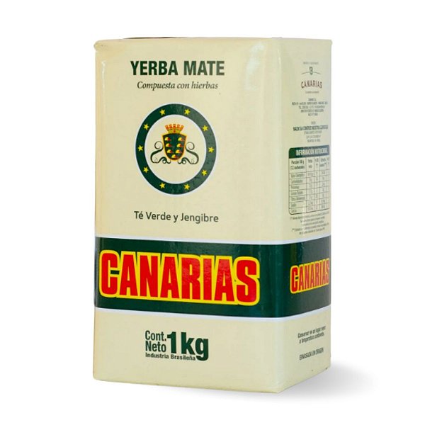 Erva-Mate Canarias Chá Verde e Gengibre 1kg