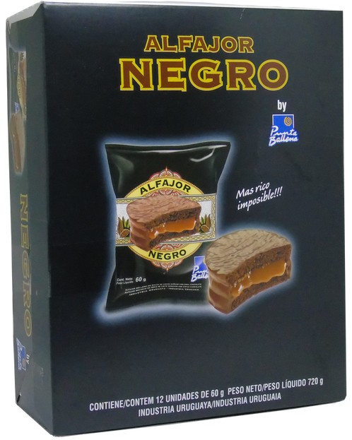 Alfajor Negro Punta Ballena 60G | Caixa com 12 unidades