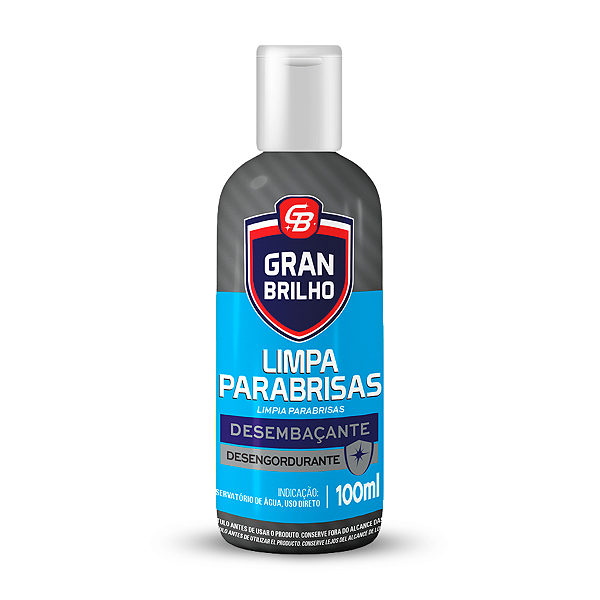 Limpa Parabrisas Gran Brilho 100Ml, Limpador De Para-Brisas, Azul, Efeito Desembaçante E Desengordurante, Excelência E F