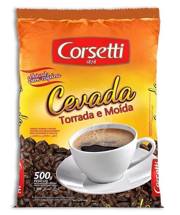 Café De Cevada Torrada E Moída Corsetti 500G, Corsetti Alimentos, Cevada Torrada E Moída Para Café, Laranja, Naturalment