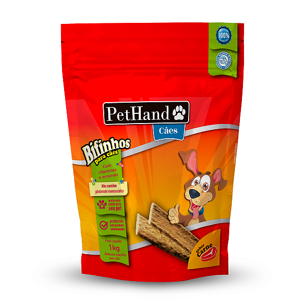 Bifinhos Para Cães Sabor Carne Pethand 1Kg