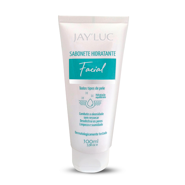 Sabonete Hidratante Facial Jay Luc 100Ml, Jay'Luc Cosméticos, Sabonete Hidratante De Rosto, Branco, Todos Os Tipos De Pe