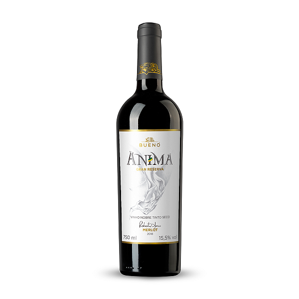 Vinho Bueno Anima Gran Reserva Merlot 750Ml, Vinho Nobre Tinto Seco, Vermelho, Elegância, Excelência E Personalidade, Re