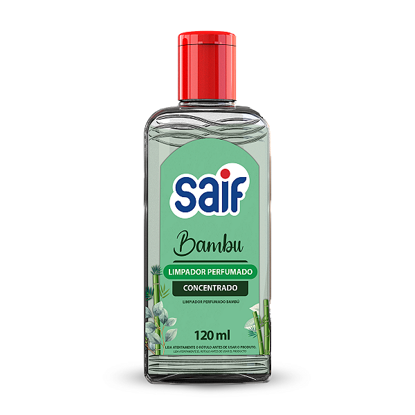 Limpador Perfumado Concentrado Bambu Saif 120Ml, Higienizador Concentrado Perfumado Odorizador De Ambiente, Verde, Flora