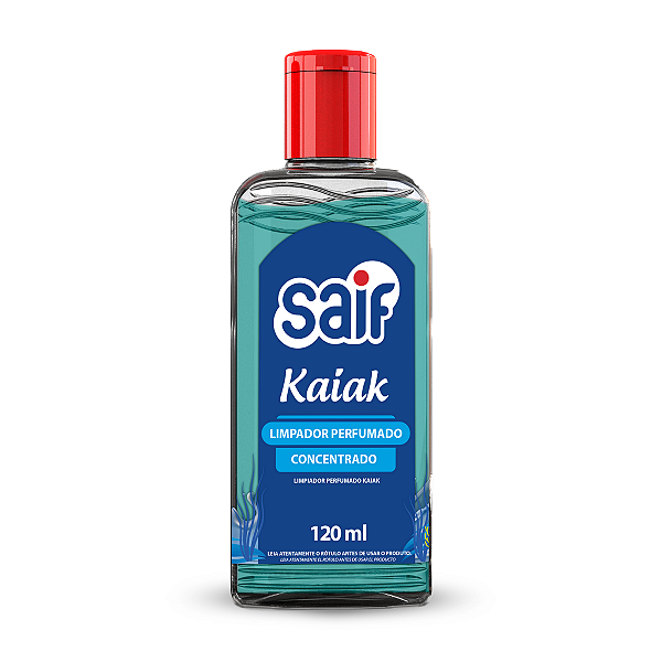 Limpador Perfumado Concentrado Kaiak Saif 120Ml, Higienizador Concentrado Perfumado Odorizador De Ambiente, Azul, Aroma