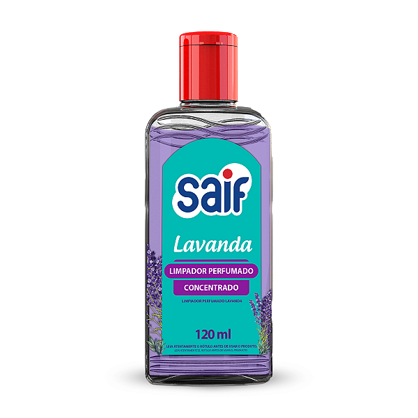 Limpador Perfumado Concentrado Lavanda Saif 120Ml, Higienizador Concentrado Perfumado Odorizador De Ambiente, Roxo, Conf