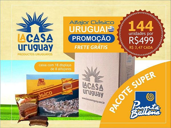 CAIXA 144 ALFAJORES CLASICO PUNTA BALLENA