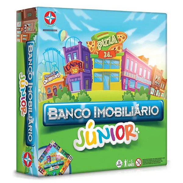 Jogo de Tabuleiro Infantil Banco Imobiliário Júnior Estrela