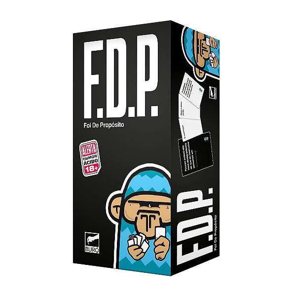 Jogo de Cartas Humor Adulto FDP Foi de Propósito 18+ Buró