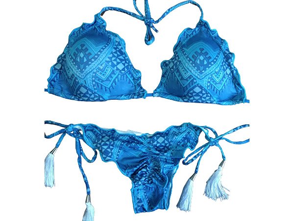 Biquíni Ripple  azul  Jade