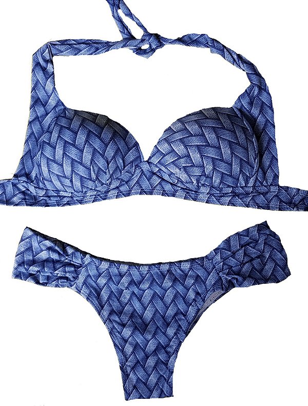 Biquíni Meia Taça Azul