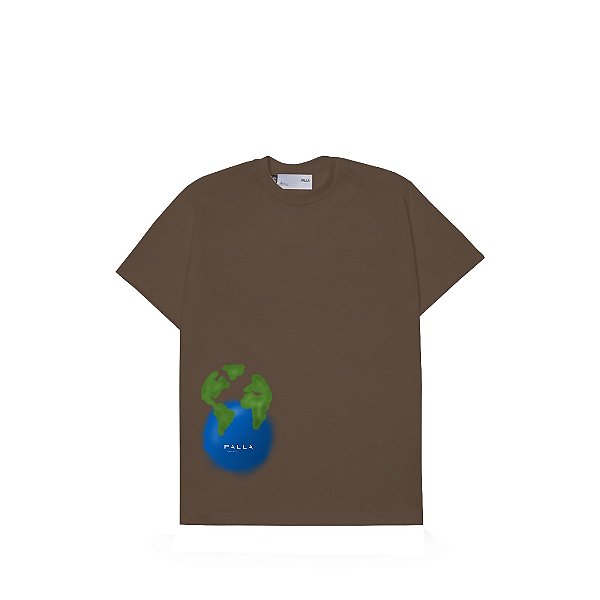 Camiseta Palla World Water Planet Marrom