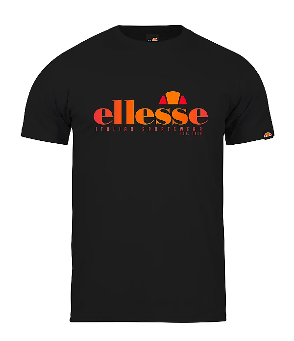 Camiseta Ellesse Logo Orange Preta