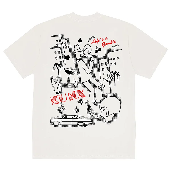 Camiseta Kunx Gamble Off-White