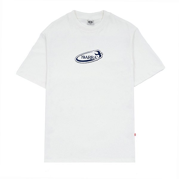 Camiseta Barra Crew Logotipo Branca
