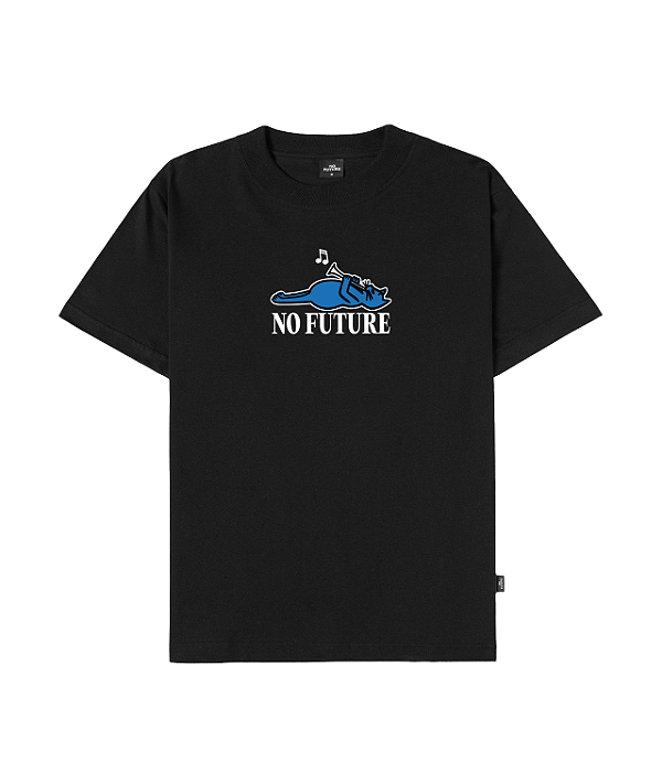 Camiseta No Future Blue Cat Preta