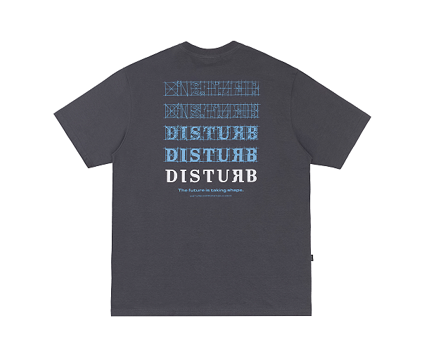 Camiseta Disturb Future Logo Cinza