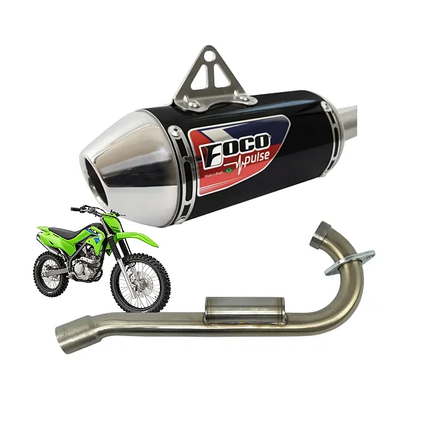 Escapamento Completo Klx 230 Rs Pulse Alto brilho
