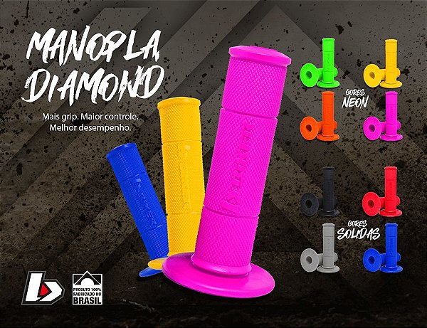 Manopla Biker Diamond Grip - (Par)