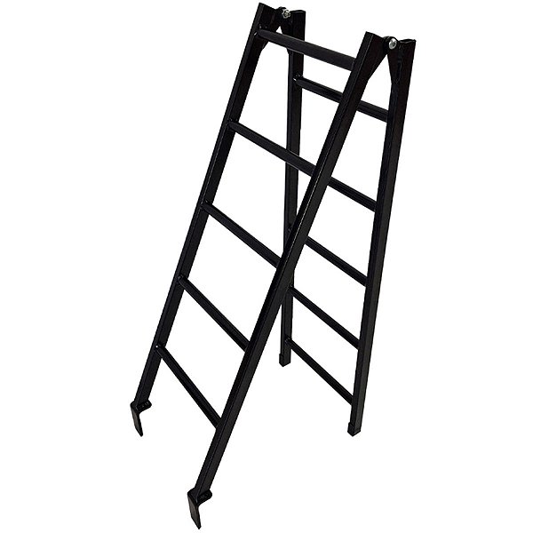 Rampa Dobrável Aço 2 Metros Preta Epoxi