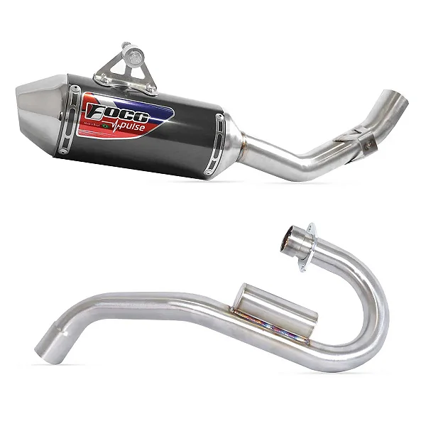 Escapamento Completo Crf 300F Foco Racing Pulse Alto Brilho