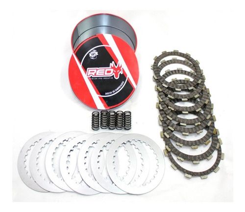 Kit Discos/Separadores/Molas Embreagem Crf 250 X 04/17 - Crf 250 R 08/09 - Crf 250 R/X 18/21 - Sherco 250/300 4T - Ktm 250 4T 06/12