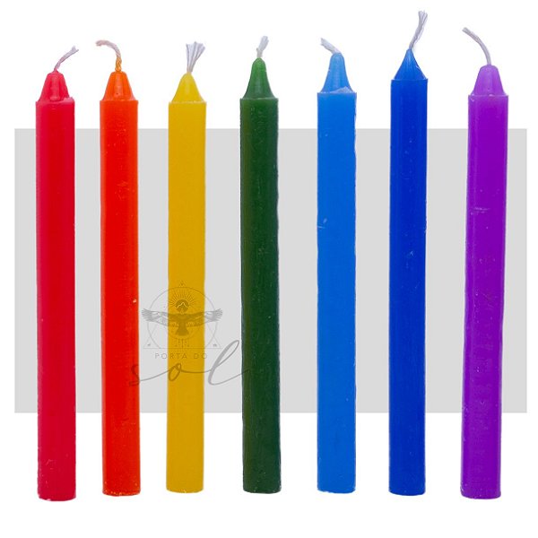 VELA PALITO COLORIDA - (4X7CORES) 28 UNIDADES - VELAS PRATA