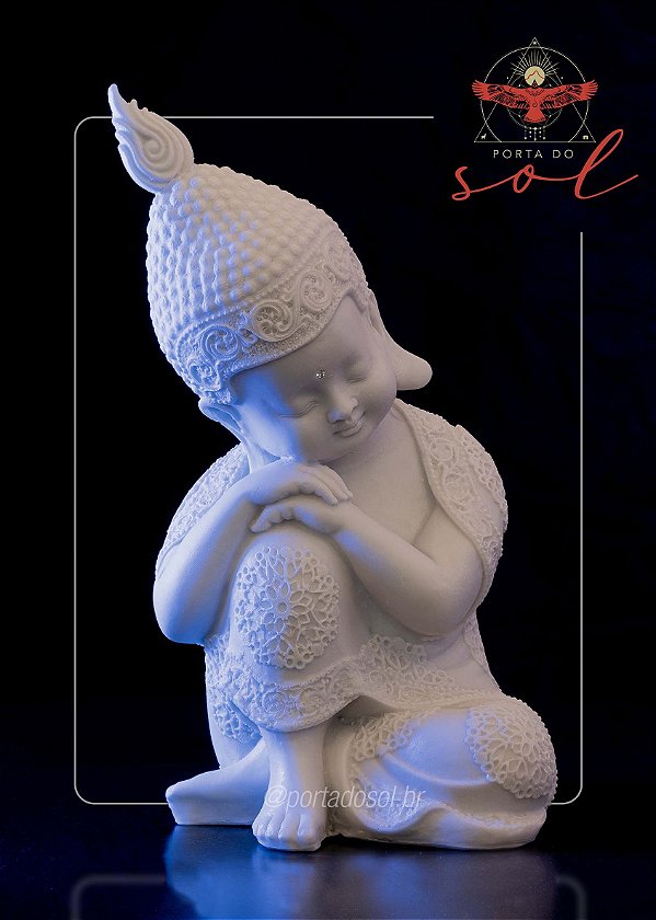 Buda Bebê Meditando em Marmorite - Descansando