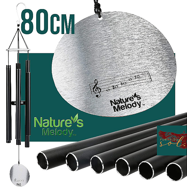 Sino Dos Ventos / Mensageiro dos Ventos - Nature's Melody - 80cm - At28bk - Metal