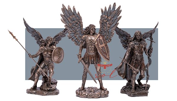 Conjunto dos Arcanjos Miguel, Gabriel, Rafael - Veronese Design
